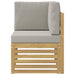 Sofa Colțar pentru Exterior Lemn Solid de Acacia Alb - WALTI WALTI