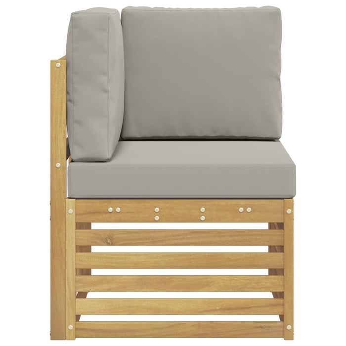 Sofa Colțar pentru Exterior Lemn Solid de Acacia Alb - WALTI WALTI