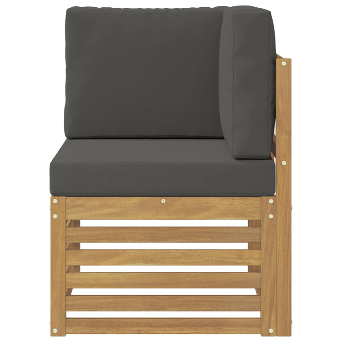 Sofa Colțar pentru Exterior Lemn Solid de Acacia Alb - WALTI WALTI