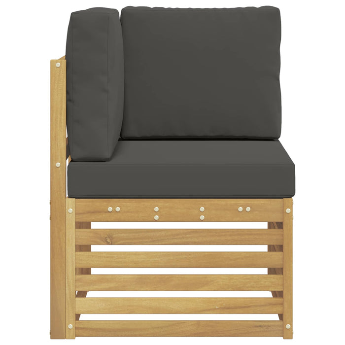 Sofa Colțar pentru Exterior Lemn Solid de Acacia Alb - WALTI WALTI