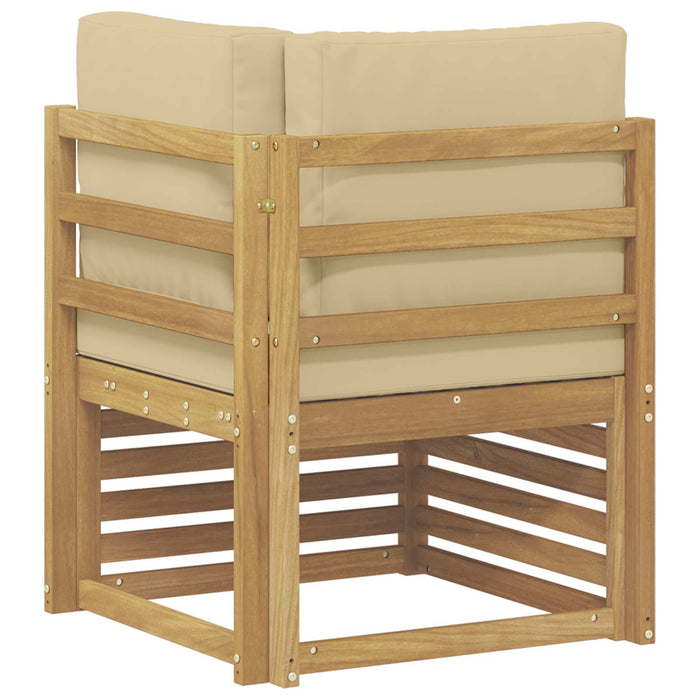 Sofa Colțar pentru Exterior Lemn Solid de Acacia Alb - WALTI WALTI
