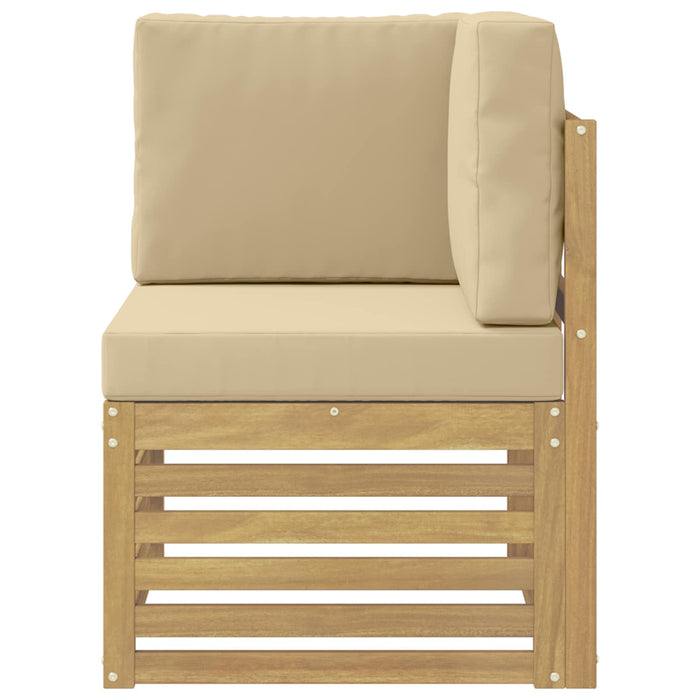 Sofa Colțar pentru Exterior Lemn Solid de Acacia Alb - WALTI WALTI