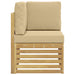 Sofa Colțar pentru Exterior Lemn Solid de Acacia Alb - WALTI WALTI