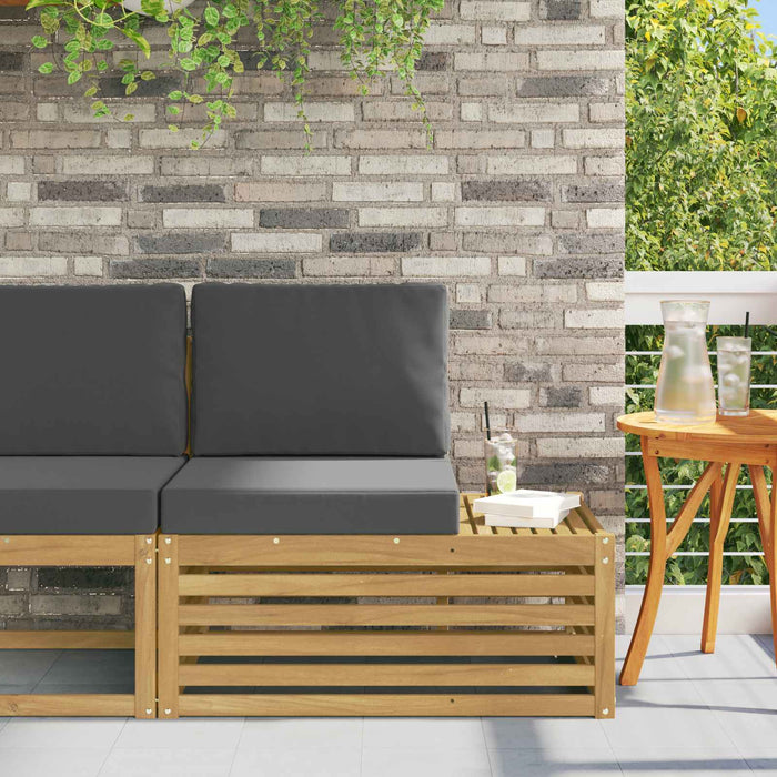 Canapea de exterior cu braț final cu pernă Alb 91 x 63 x 73 cm - WALTI WALTI