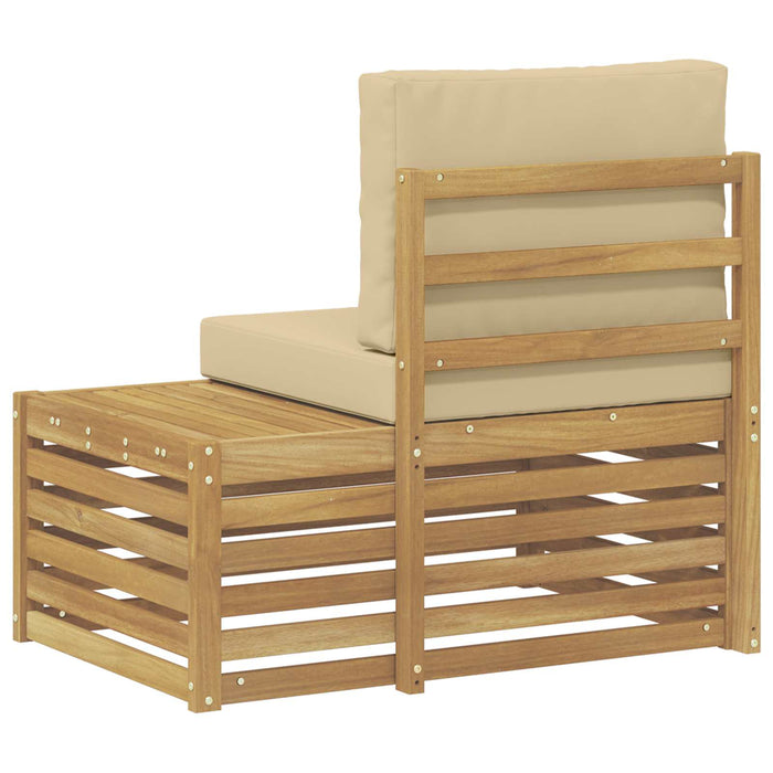 Canapea de exterior cu braț final cu pernă Alb 91 x 63 x 73 cm - WALTI WALTI