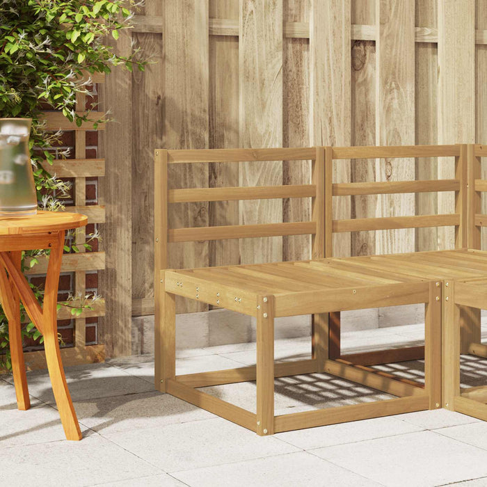 Modul Spătar Alb 59 x 4 x 73 cm Lemn Solid de Acacia WALTI