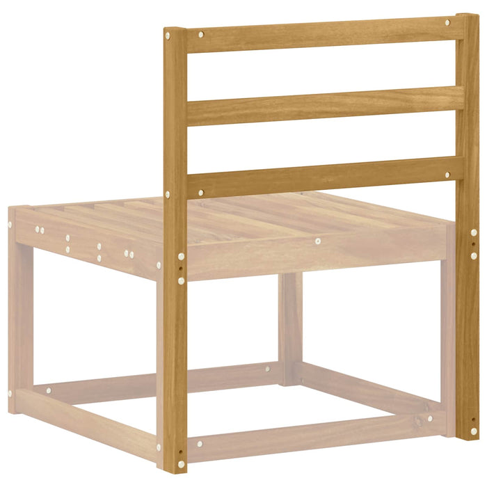 Modul Spătar Alb 59 x 4 x 73 cm Lemn Solid de Acacia WALTI