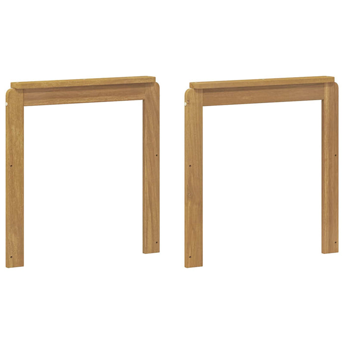 Modul cotiere 2 pcs Alb 59 x 6 x 61 cm Lemn Solid de Acacia WALTI