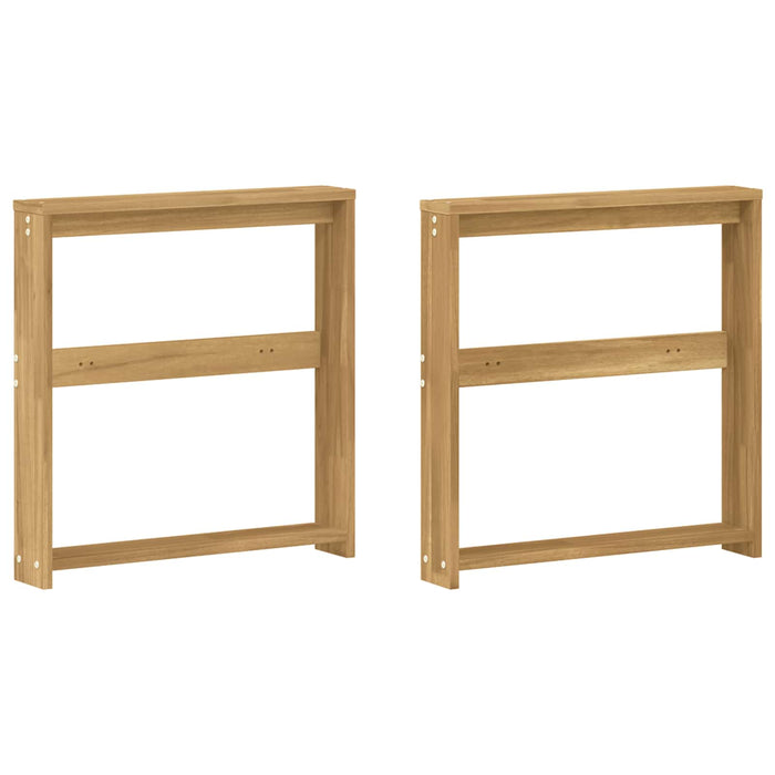 Modul cotiere 2 pcs Alb 58,5 x 10 x 61 cm Lemn Solid de Acacia WALTI