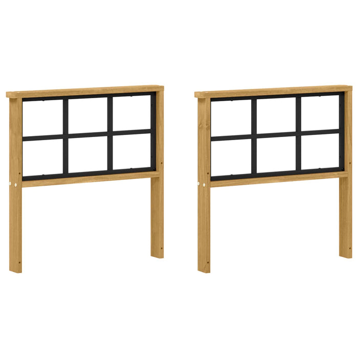 Modul cotiere 2 pcs Alb 60 x 6 x 61 cm Lemn Solid de Acacia WALTI