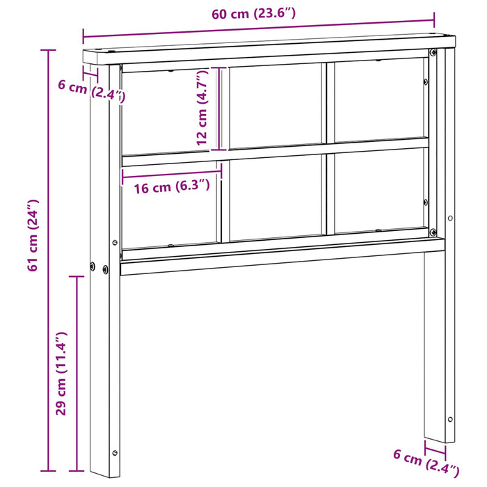 Modul cotiere 2 pcs Alb 60 x 6 x 61 cm Lemn Solid de Acacia WALTI