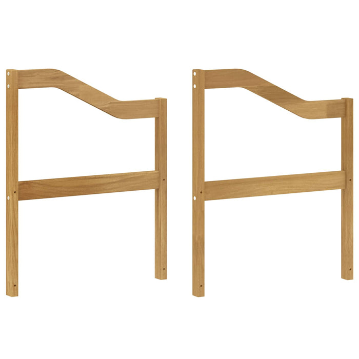 Modul de brate 2 pcs Alb 59 x 4 x 73 cm Lemn Solid de Acacia WALTI