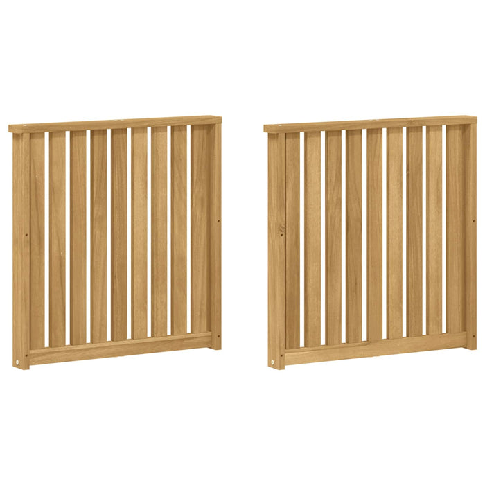 Modul cotiere 2 pcs Alb 60 x 6 x 61 cm Lemn Solid de Acacia WALTI