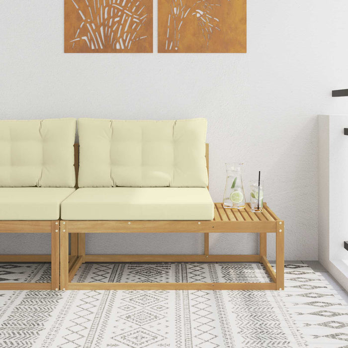 Canapea de exterior cu pernă Alb 115 x 83 x 73 cm Poliester - WALTI WALTI