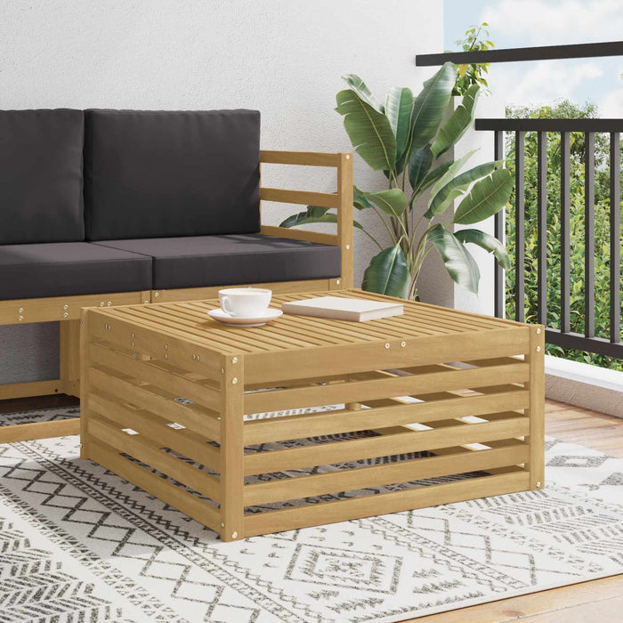 Masă de exterior Lemn Solid de Acacia Alb 79 x 79 x 37 cm - WALTI WALTI