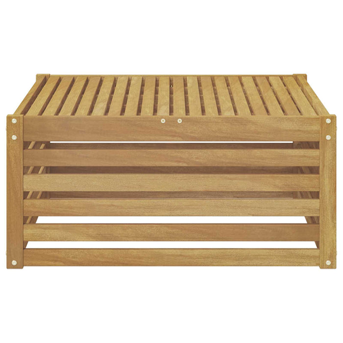Masă de exterior Lemn Solid de Acacia Alb 79 x 79 x 37 cm - WALTI WALTI