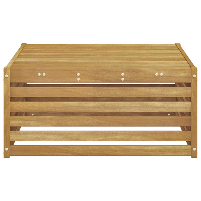 Masă de exterior Lemn Solid de Acacia Alb 79 x 79 x 37 cm - WALTI WALTI