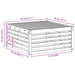 Masă de exterior Lemn Solid de Acacia Alb 79 x 79 x 37 cm - WALTI WALTI