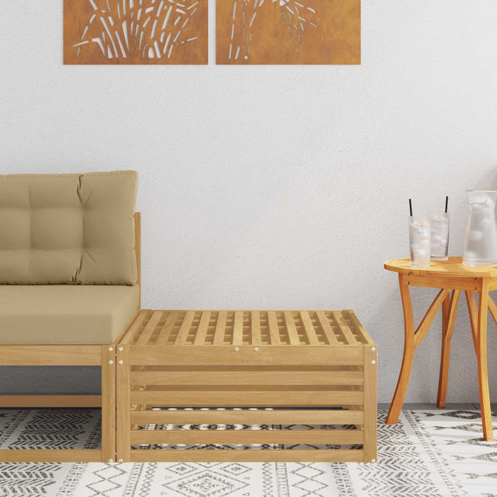 Taburet pentru exterior Lemn Solid de Acacia Alb - WALTI WALTI
