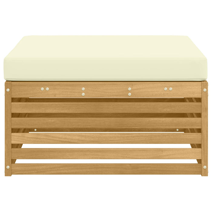 Taburet pentru exterior Lemn Solid de Acacia Alb - WALTI WALTI
