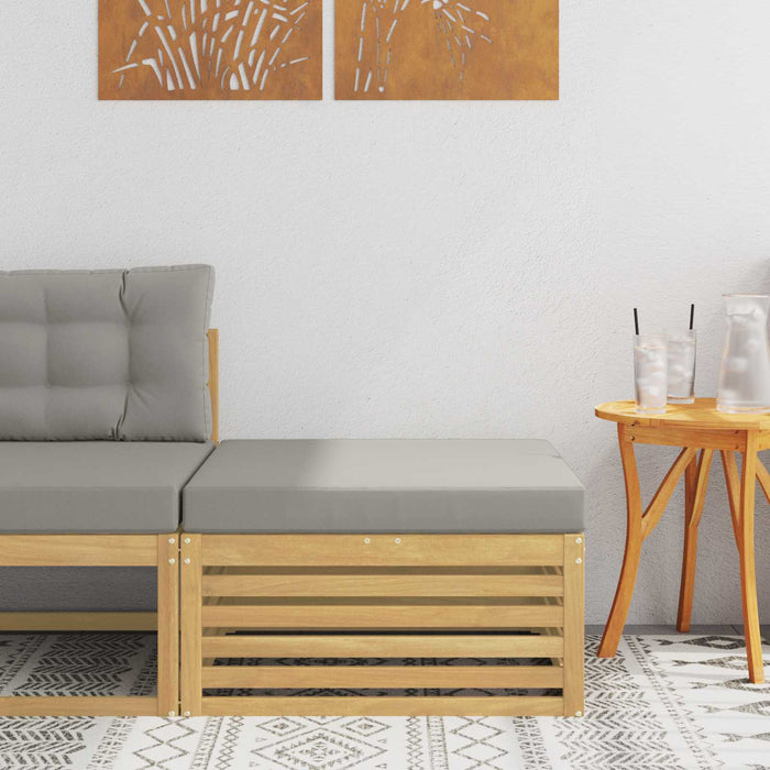 Taburet pentru exterior Lemn Solid de Acacia Alb - WALTI WALTI