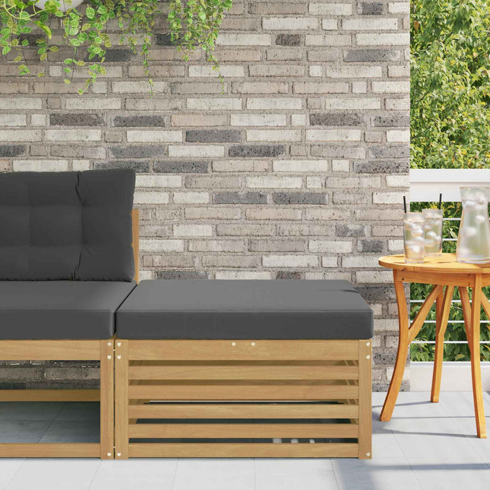Taburet pentru exterior Lemn Solid de Acacia Alb - WALTI WALTI