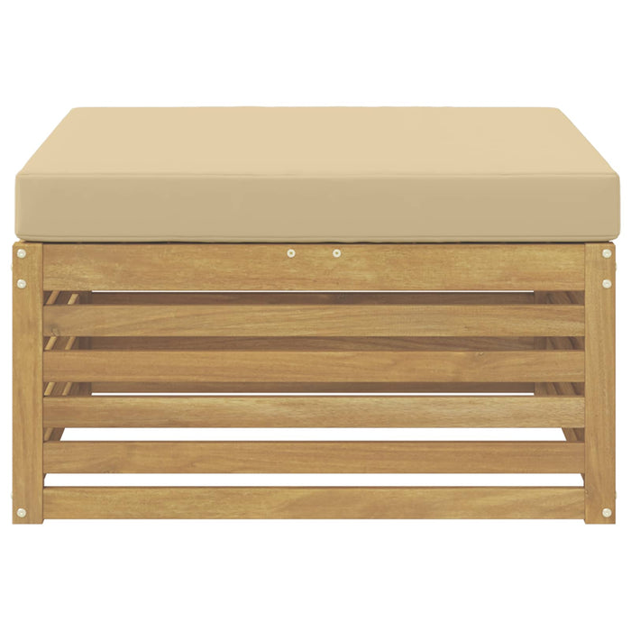 Taburet pentru exterior Lemn Solid de Acacia Alb - WALTI WALTI