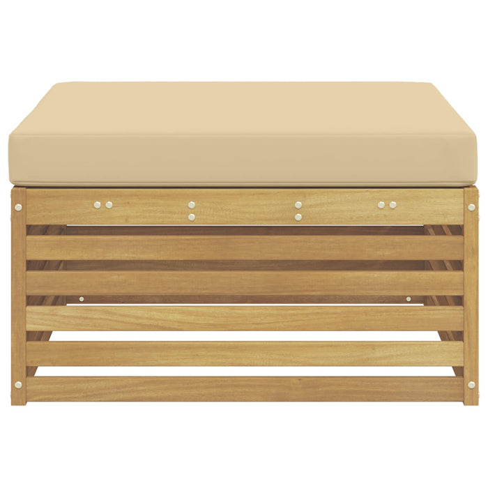Taburet pentru exterior Lemn Solid de Acacia Alb - WALTI WALTI