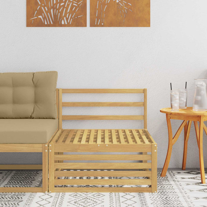 Canapea Medie pentru Exterior Lemn Solid de Acacia Alb - WALTI WALTI