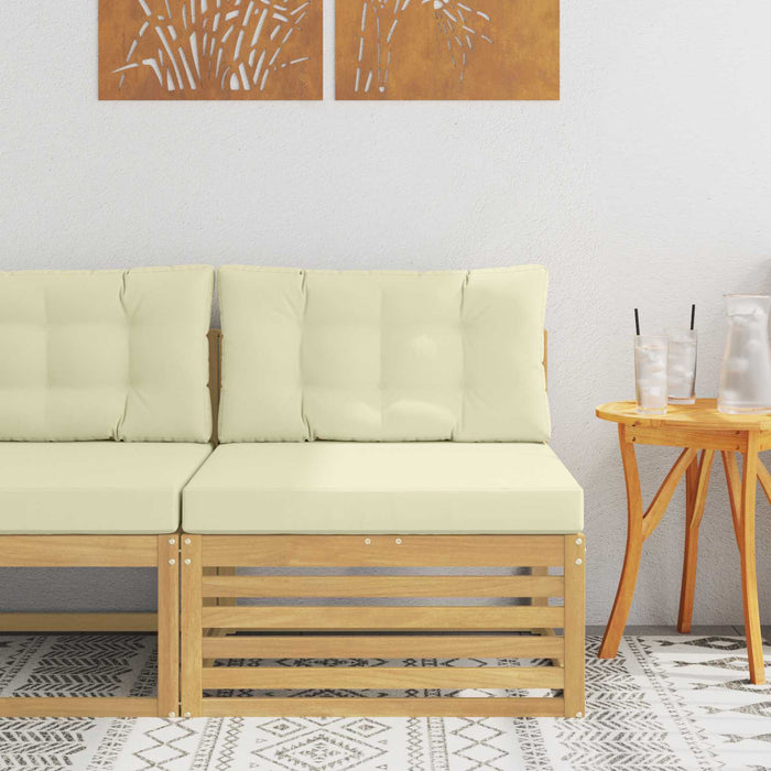 Canapea Medie pentru Exterior Lemn Solid de Acacia Alb - WALTI WALTI