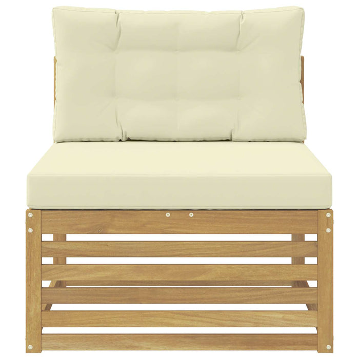 Canapea Medie pentru Exterior Lemn Solid de Acacia Alb - WALTI WALTI