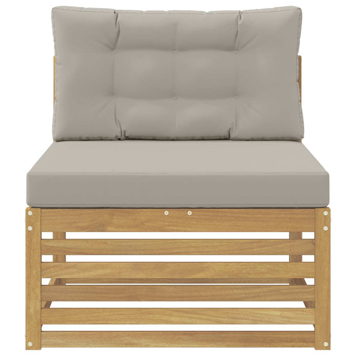 Canapea Medie pentru Exterior Lemn Solid de Acacia Alb - WALTI WALTI