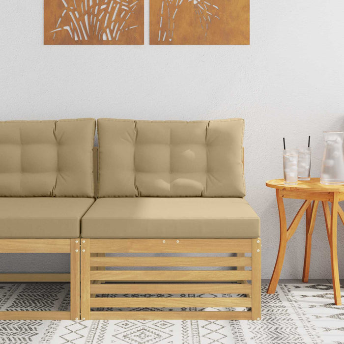 Canapea Medie pentru Exterior Lemn Solid de Acacia Alb - WALTI WALTI