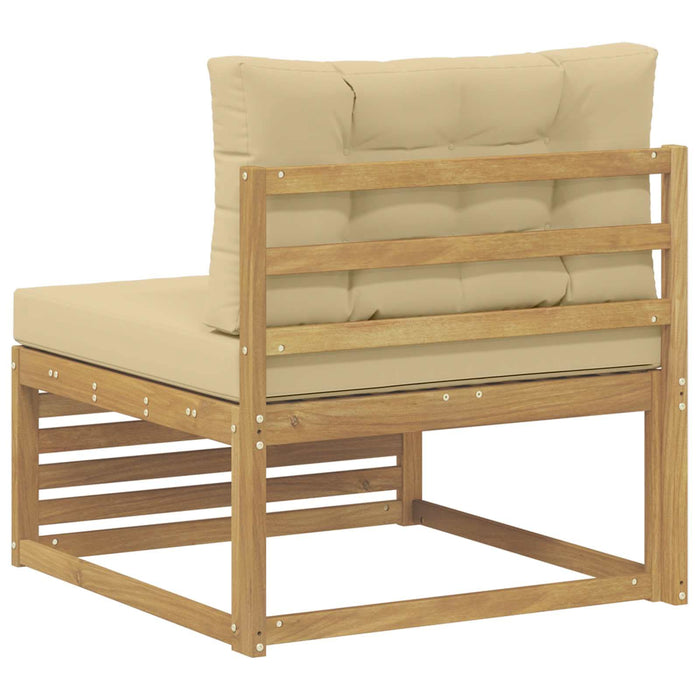 Canapea Medie pentru Exterior Lemn Solid de Acacia Alb - WALTI WALTI