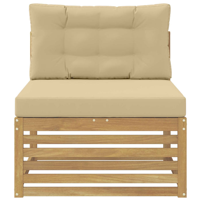 Canapea Medie pentru Exterior Lemn Solid de Acacia Alb - WALTI WALTI