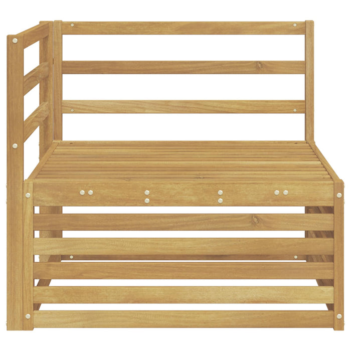 Sofa Colțar pentru Exterior Lemn Solid de Acacia Alb - WALTI WALTI