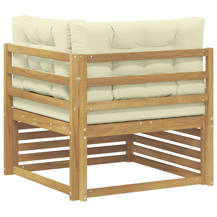 Sofa Colțar pentru Exterior Lemn Solid de Acacia Alb - WALTI WALTI