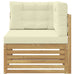 Sofa Colțar pentru Exterior Lemn Solid de Acacia Alb - WALTI WALTI