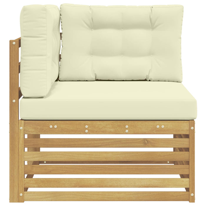 Sofa Colțar pentru Exterior Lemn Solid de Acacia Alb - WALTI WALTI