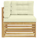 Sofa Colțar pentru Exterior Lemn Solid de Acacia Alb - WALTI WALTI