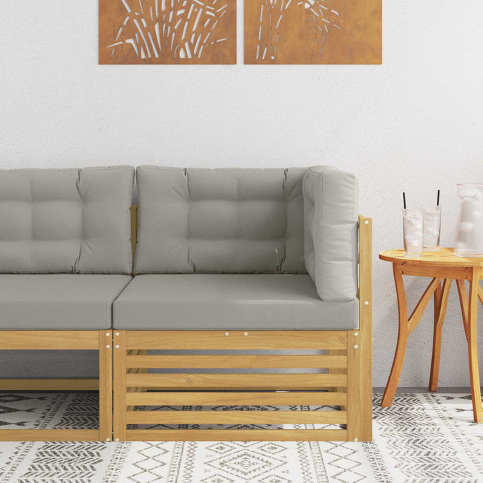 Sofa Colțar pentru Exterior Lemn Solid de Acacia Alb - WALTI WALTI