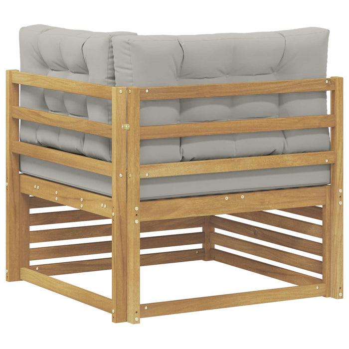 Sofa Colțar pentru Exterior Lemn Solid de Acacia Alb - WALTI WALTI