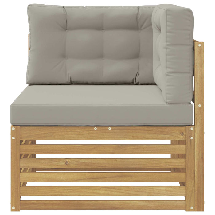 Sofa Colțar pentru Exterior Lemn Solid de Acacia Alb - WALTI WALTI