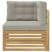 Sofa Colțar pentru Exterior Lemn Solid de Acacia Alb - WALTI WALTI