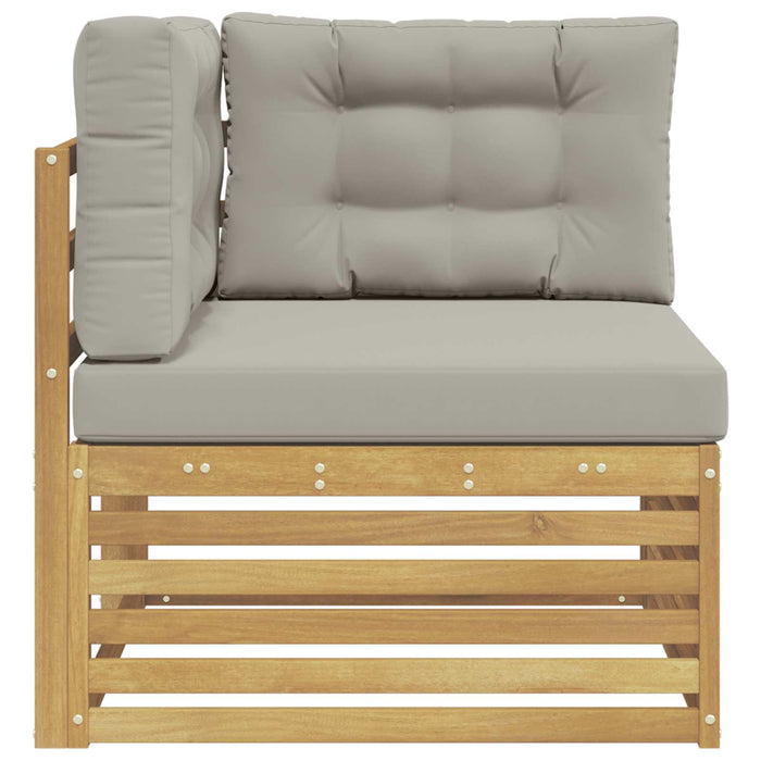 Sofa Colțar pentru Exterior Lemn Solid de Acacia Alb - WALTI WALTI