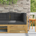 Sofa Colțar pentru Exterior Lemn Solid de Acacia Alb - WALTI WALTI
