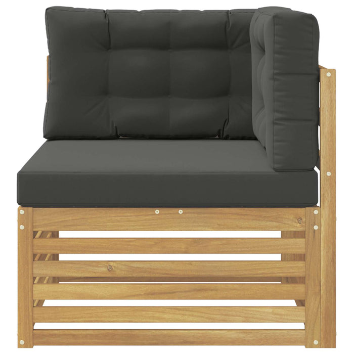 Sofa Colțar pentru Exterior Lemn Solid de Acacia Alb - WALTI WALTI