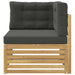 Sofa Colțar pentru Exterior Lemn Solid de Acacia Alb - WALTI WALTI