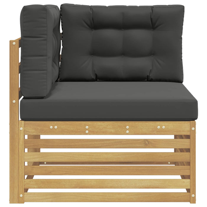 Sofa Colțar pentru Exterior Lemn Solid de Acacia Alb - WALTI WALTI