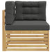 Sofa Colțar pentru Exterior Lemn Solid de Acacia Alb - WALTI WALTI